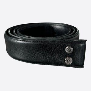 Chrome Hearts Black Leather Belt